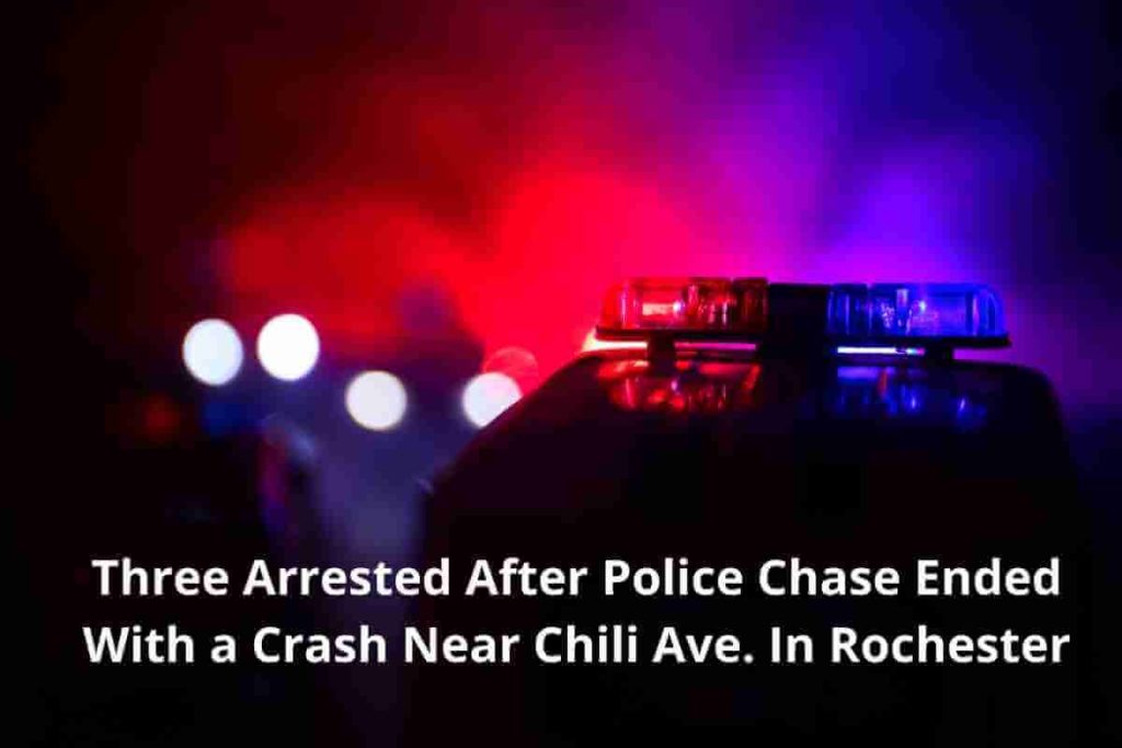 Three Arrested After Police Chase Ended With a Crash Near Chili Ave. In Rochester (1)