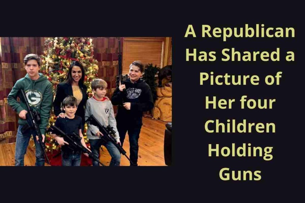 A Republican Has Shared a Picture of Her four Children Holding Guns